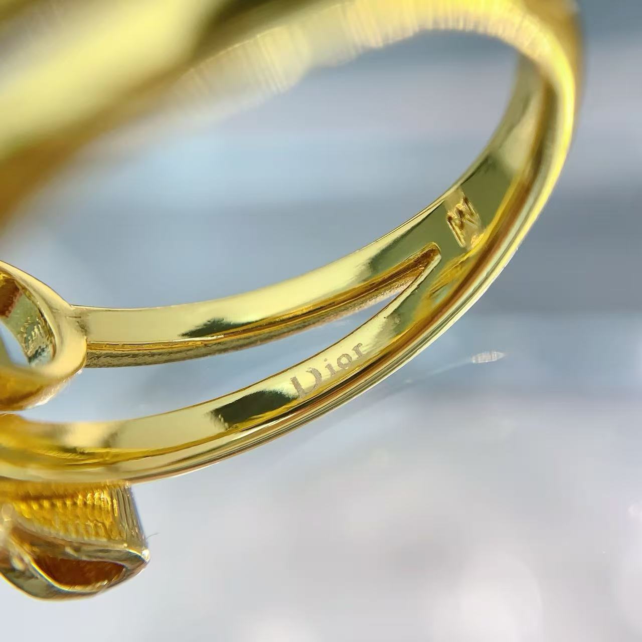 Dio*r CD Bow Double Ring