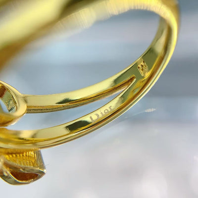 Dio*r CD Bow Double Ring