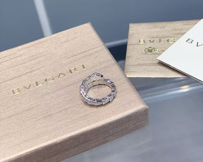 BVLGAR*I SERPENTI VIPER Spirit Snake Full Diamond Ring