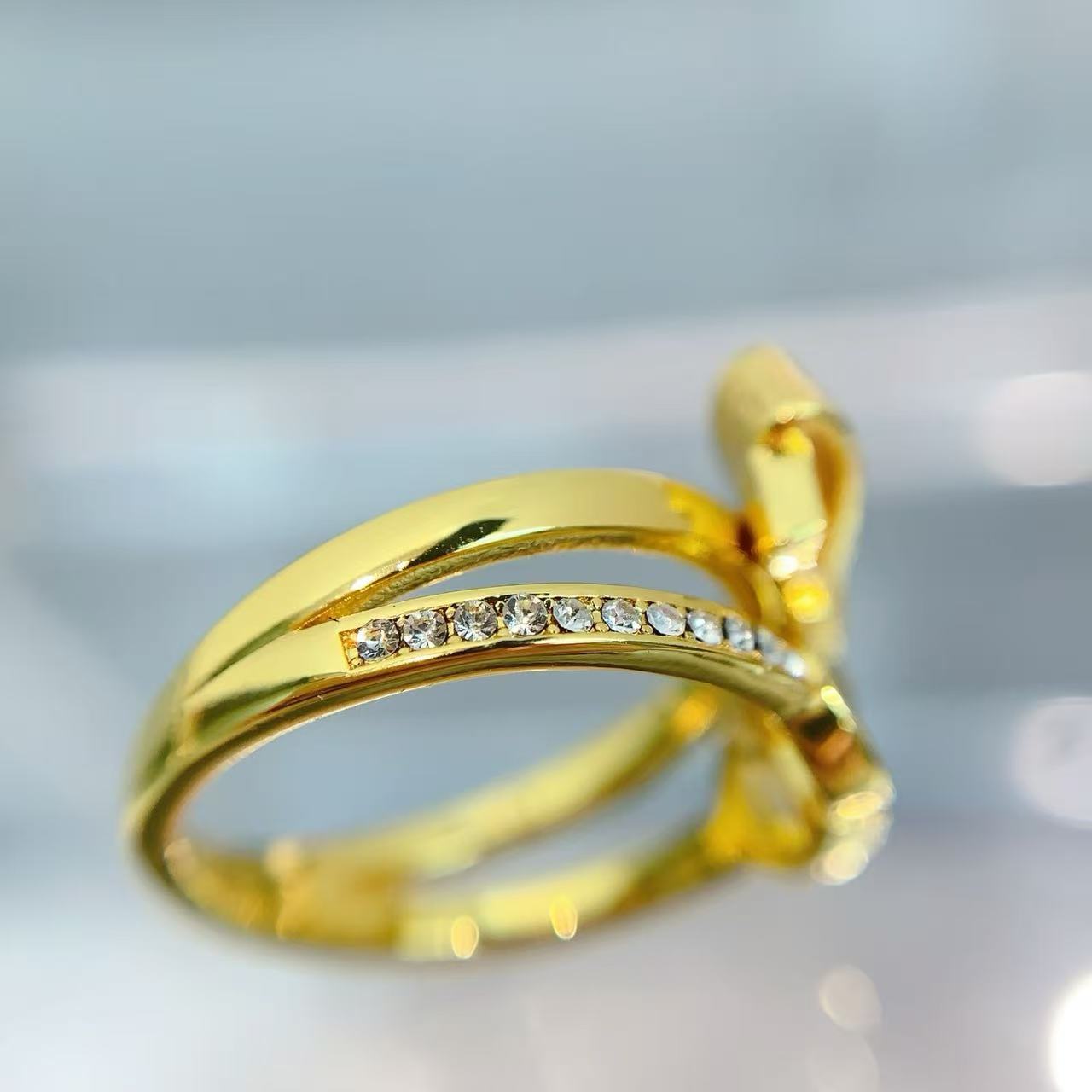 Dio*r CD Bow Double Ring