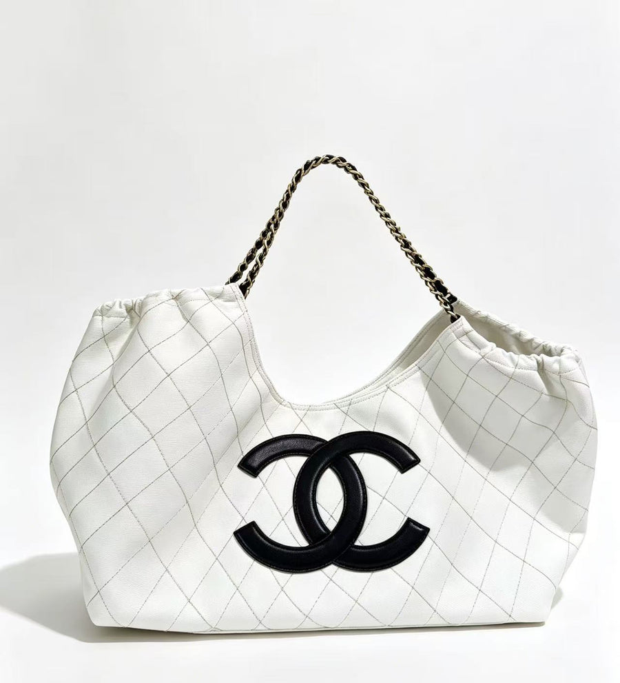 26S light blue canvas beach bag tote bag
