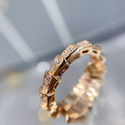 BVLGAR*I SERPENTI VIPER Spirit Snake Full Diamond Ring