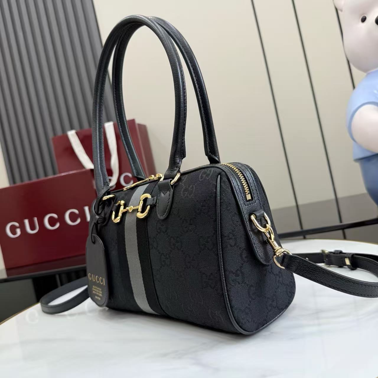Gray and black GG canvas