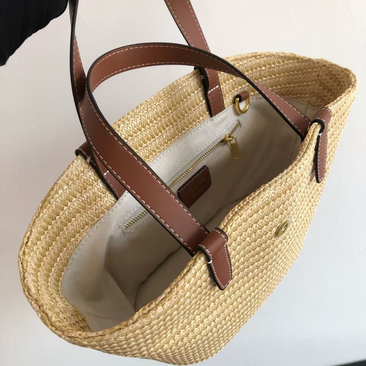 Celine vegetable basket straw bag