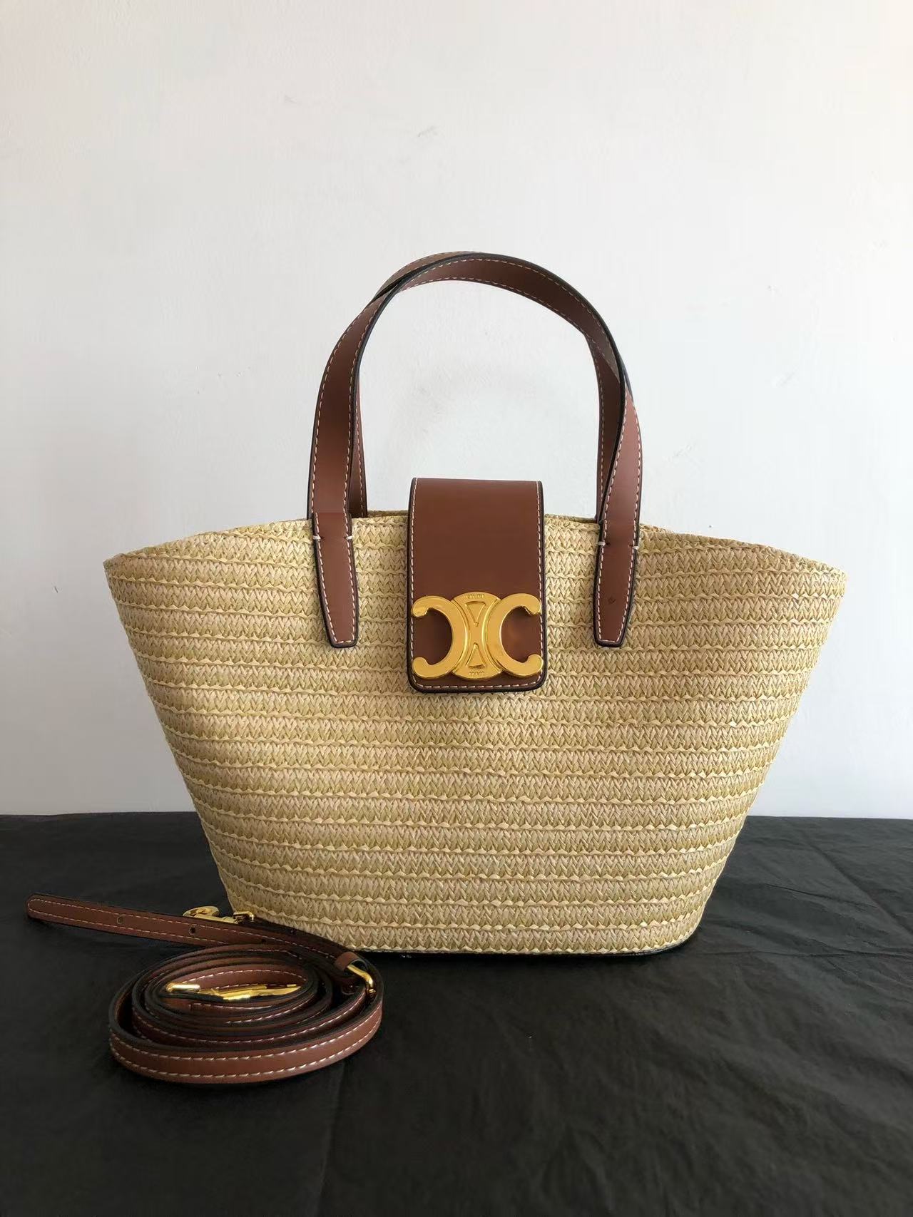 Celine vegetable basket straw bag