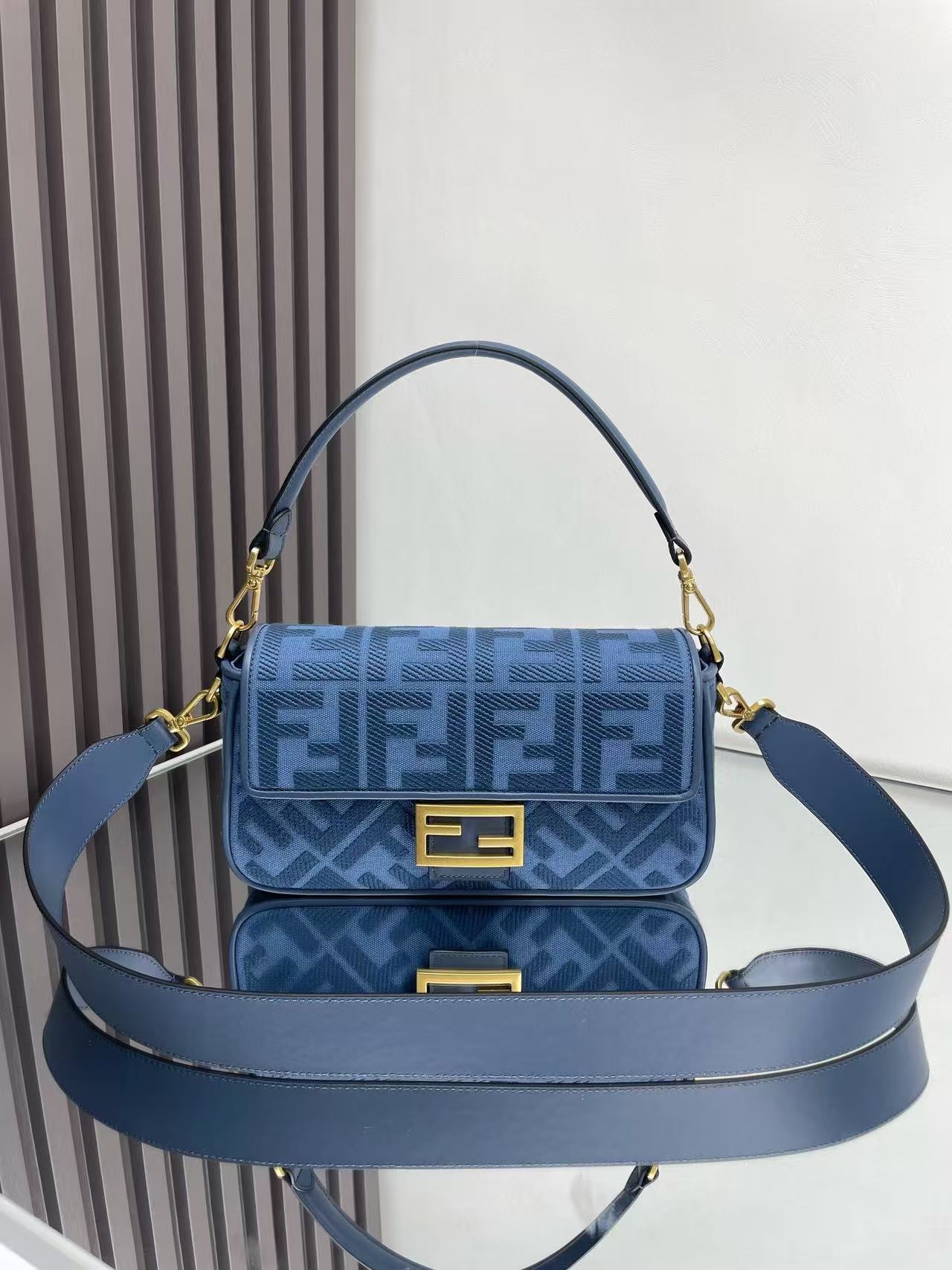Fend1 Limited Colour Embroidered Baguette