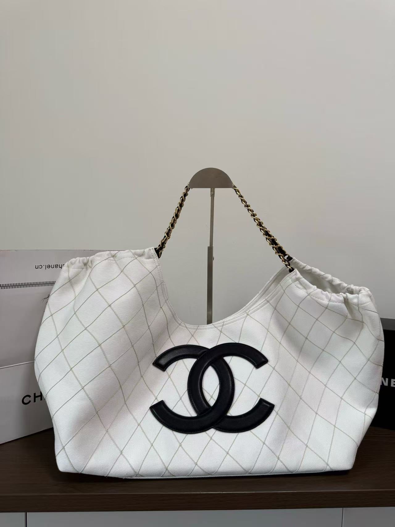 26S light blue canvas beach bag tote bag