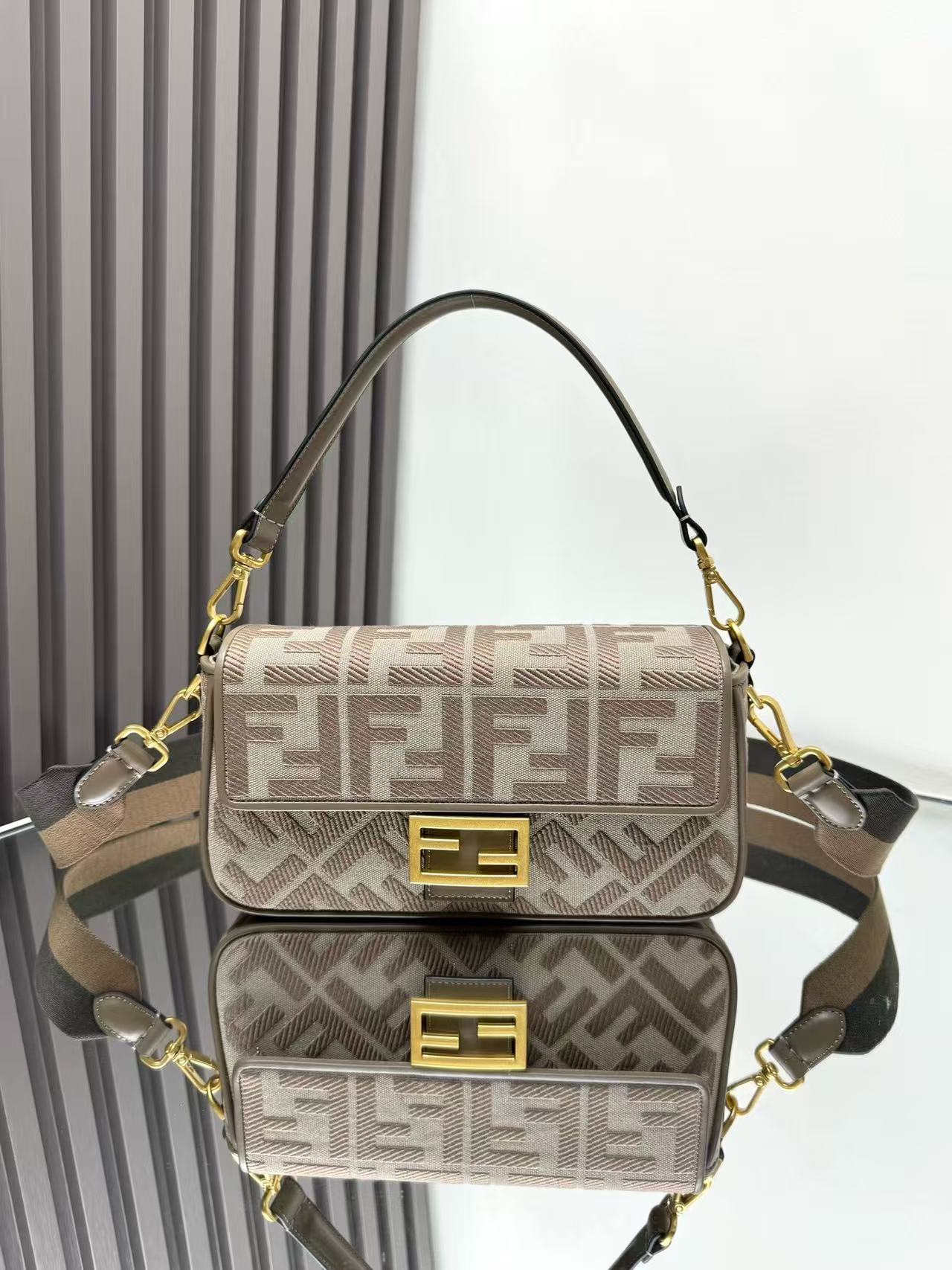 Fend1 Limited Colour Embroidered Baguette