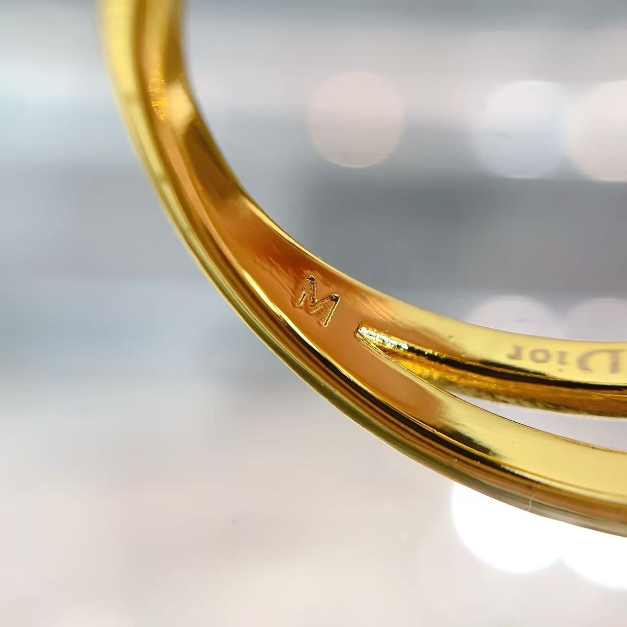 Dio*r CD Bow Double Ring