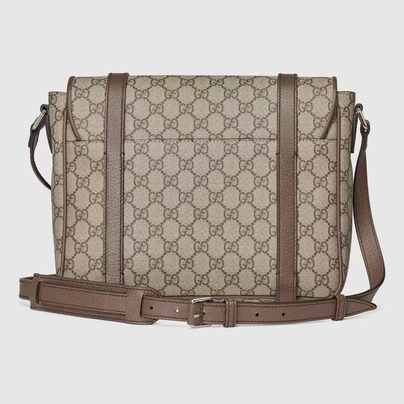 Gucc*i high-end artificial canvas men's 🚹GG postman bag