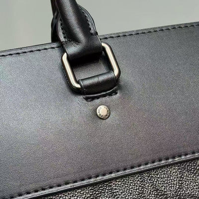 Coac*h Sullivan leather black flower briefcase