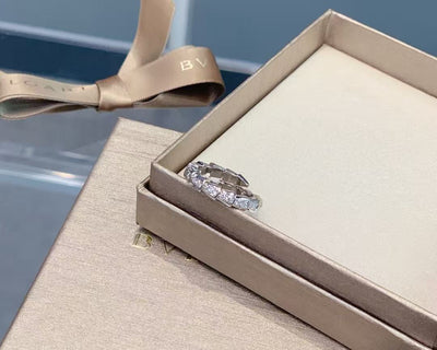 BVLGAR*I SERPENTI VIPER Spirit Snake Full Diamond Ring