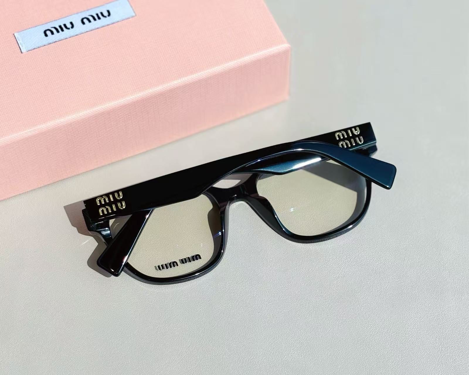 Miumi*u Vintage Square Frame Logo Optical Glasses