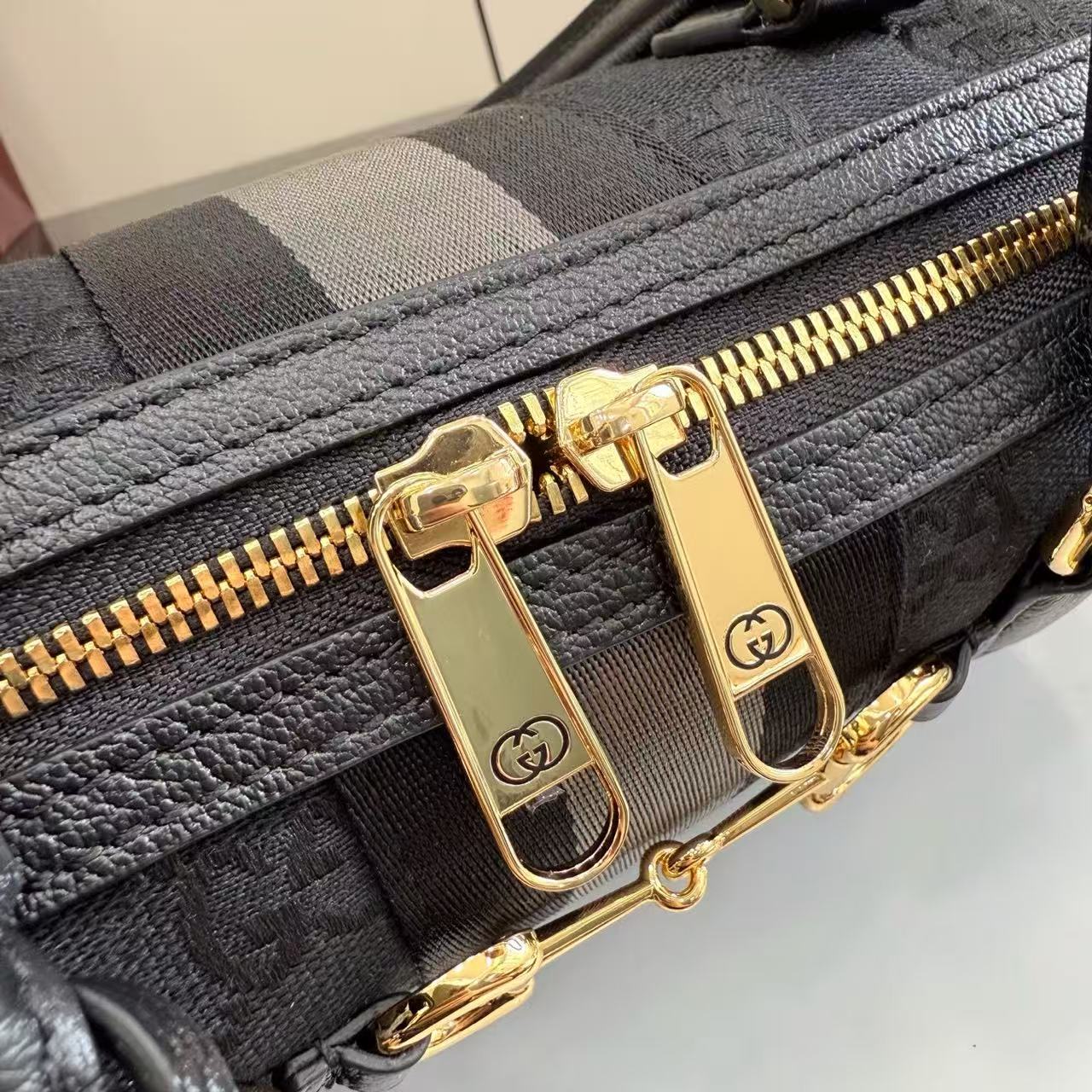 Gray and black GG canvas