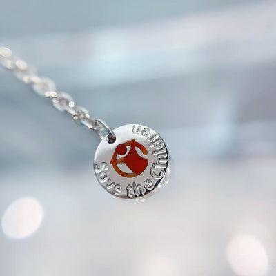 BVLGAR*I BLGAR*Li Charity Little Red Man Black Ceramic Black Silver Necklace