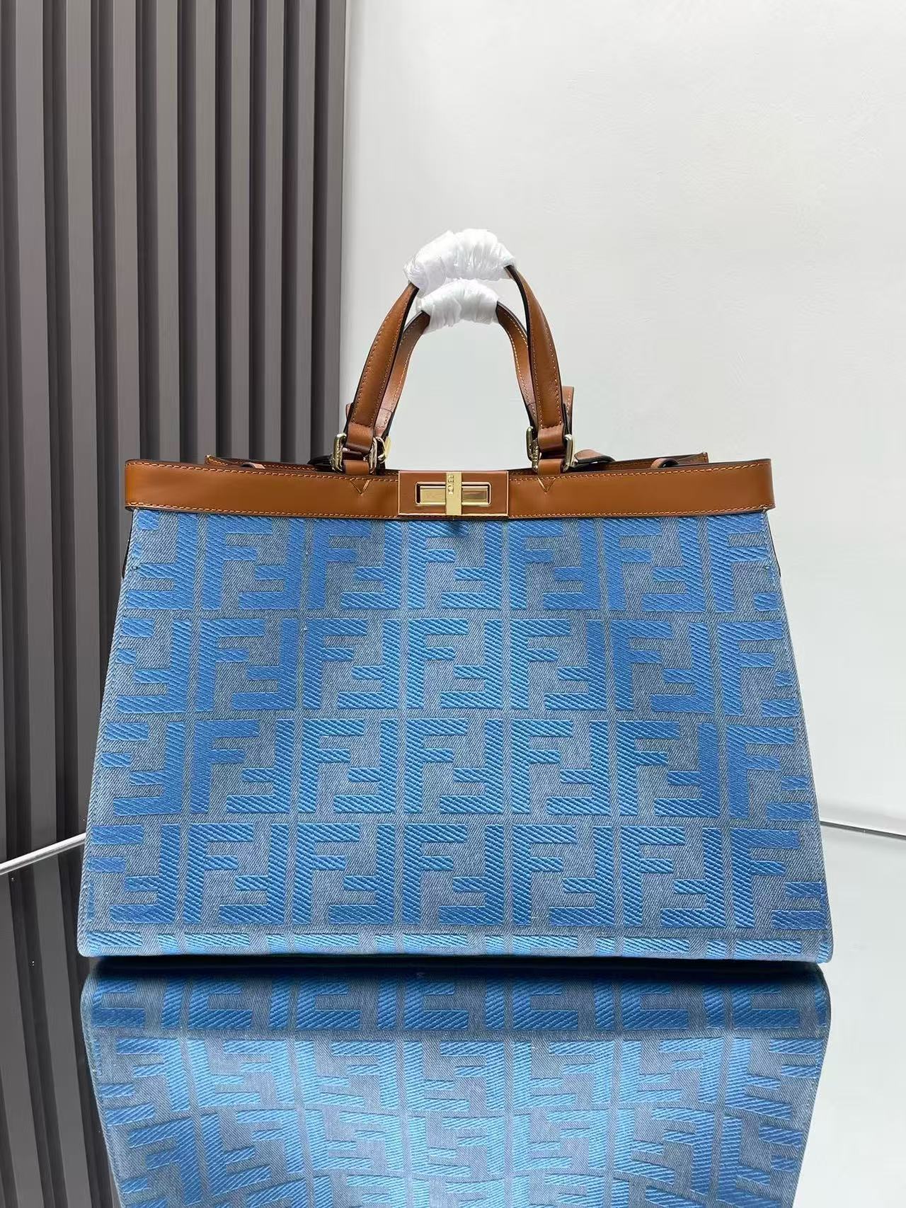 Blue cowboy peekaboo X-tote