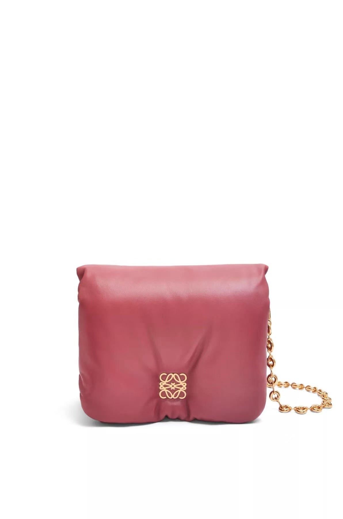 Shiny Nappa Sheep Leather Puffer Goya Handbag