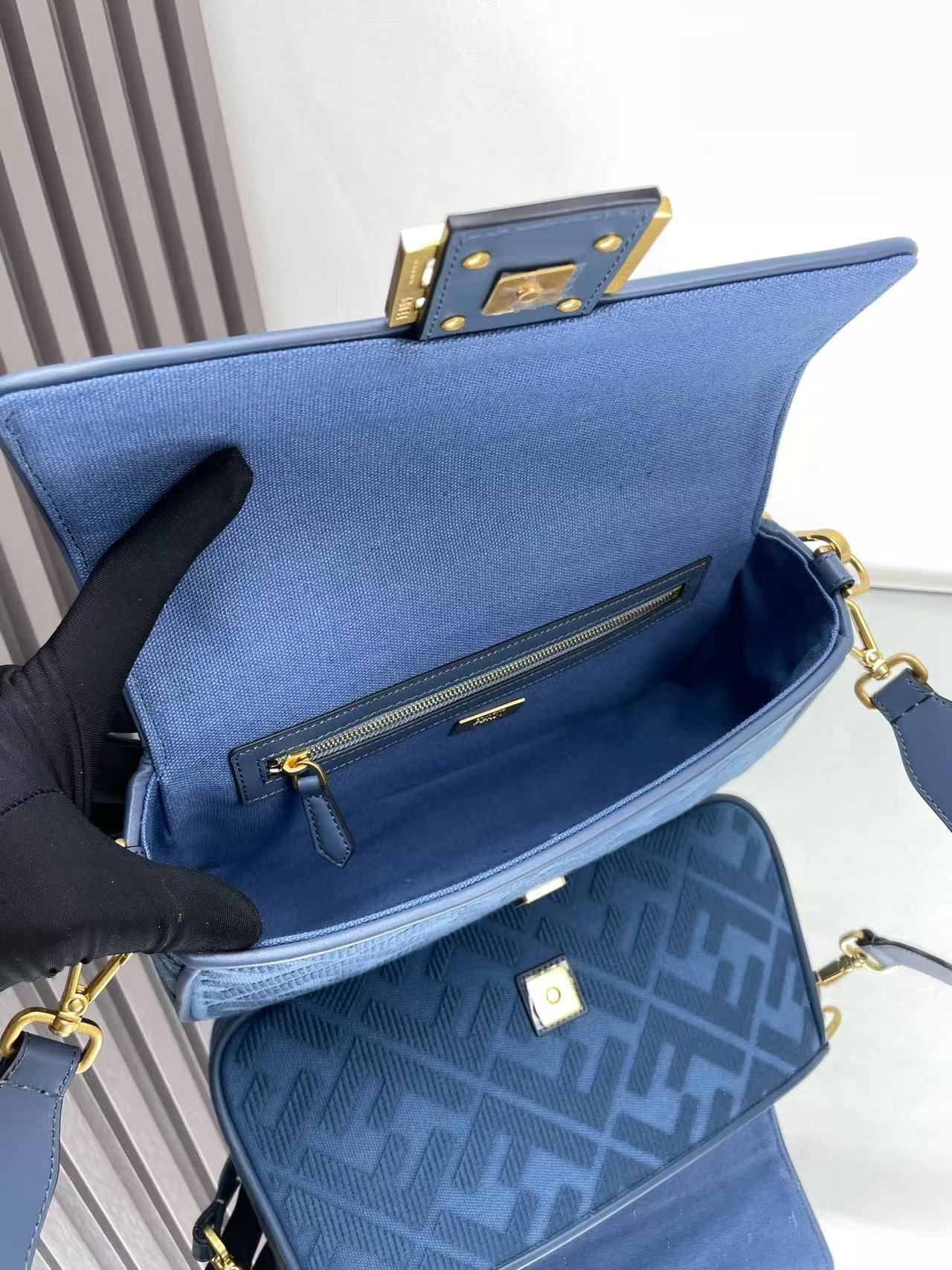 Fend1 Limited Colour Embroidered Baguette