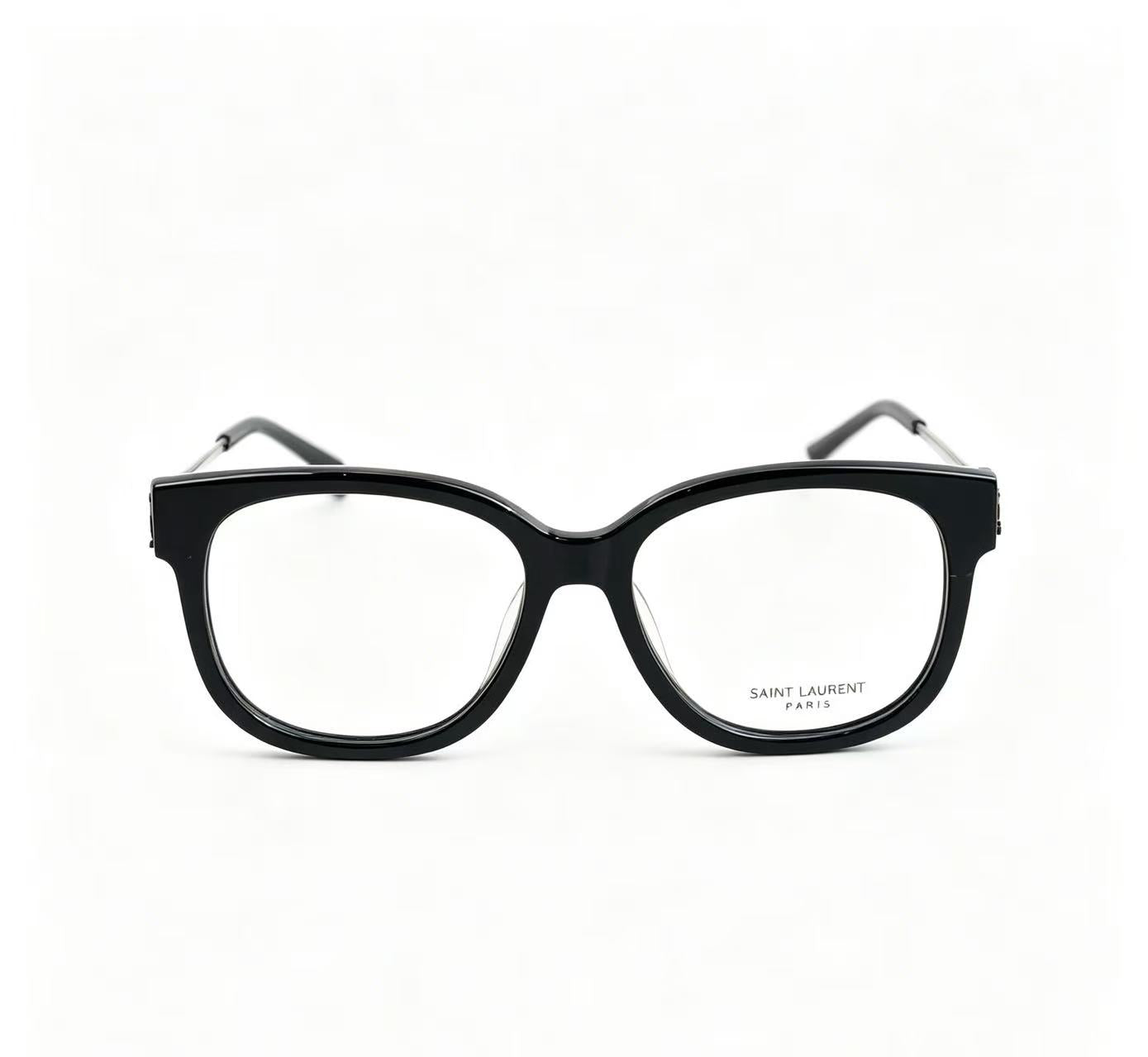 Sain*t Lauren*t Capsule Series SL M480 AF Square Frame Thin Leg Black Gold Optical Glasses