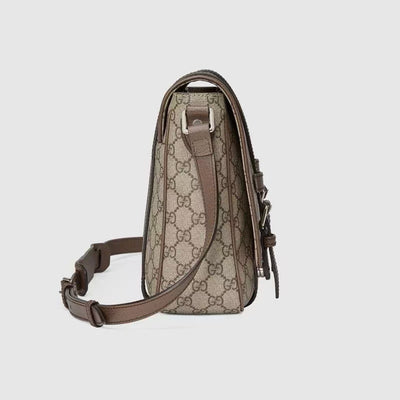 Gucc*i high-end artificial canvas men's 🚹GG postman bag