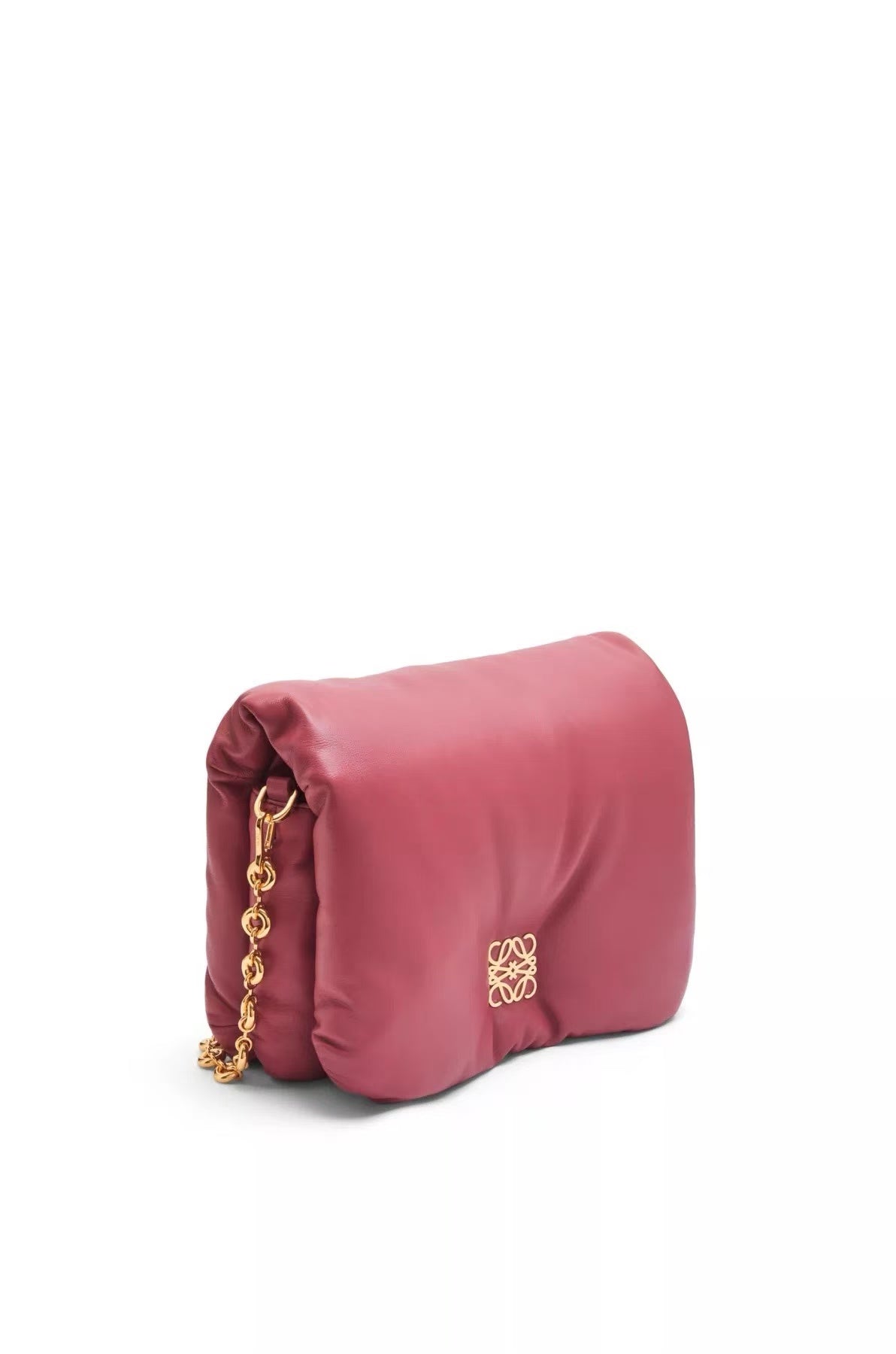 Shiny Nappa Sheep Leather Puffer Goya Handbag