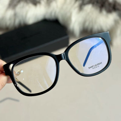 Sain*t Lauren*t Capsule Series SL M480 AF Square Frame Thin Leg Black Gold Optical Glasses