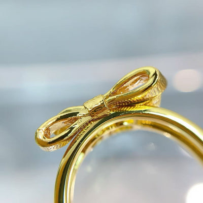 Dio*r CD Bow Double Ring